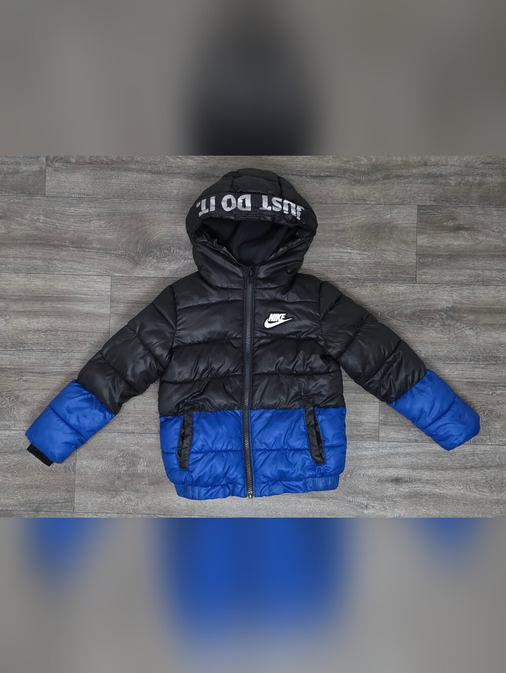 Boys Nike Colorblock Puffer Coat-Size 4T